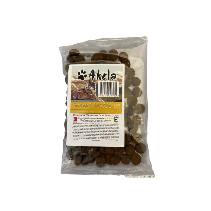 ドッグフード A.kuda Akela 80:20 Free Range Chicken Grain-Free Working Dog Food Sample
